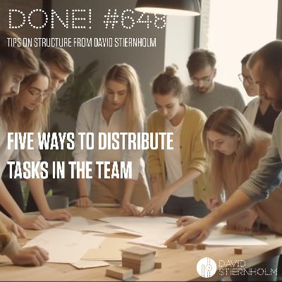 Five ways to distribute tasks in the team