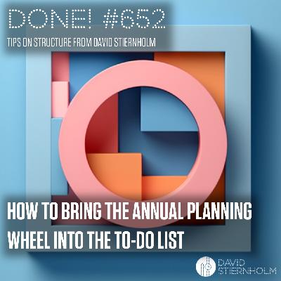 How to bring the annual planning wheel into the to-do list How to bring the annual planning wheel into the to-do list