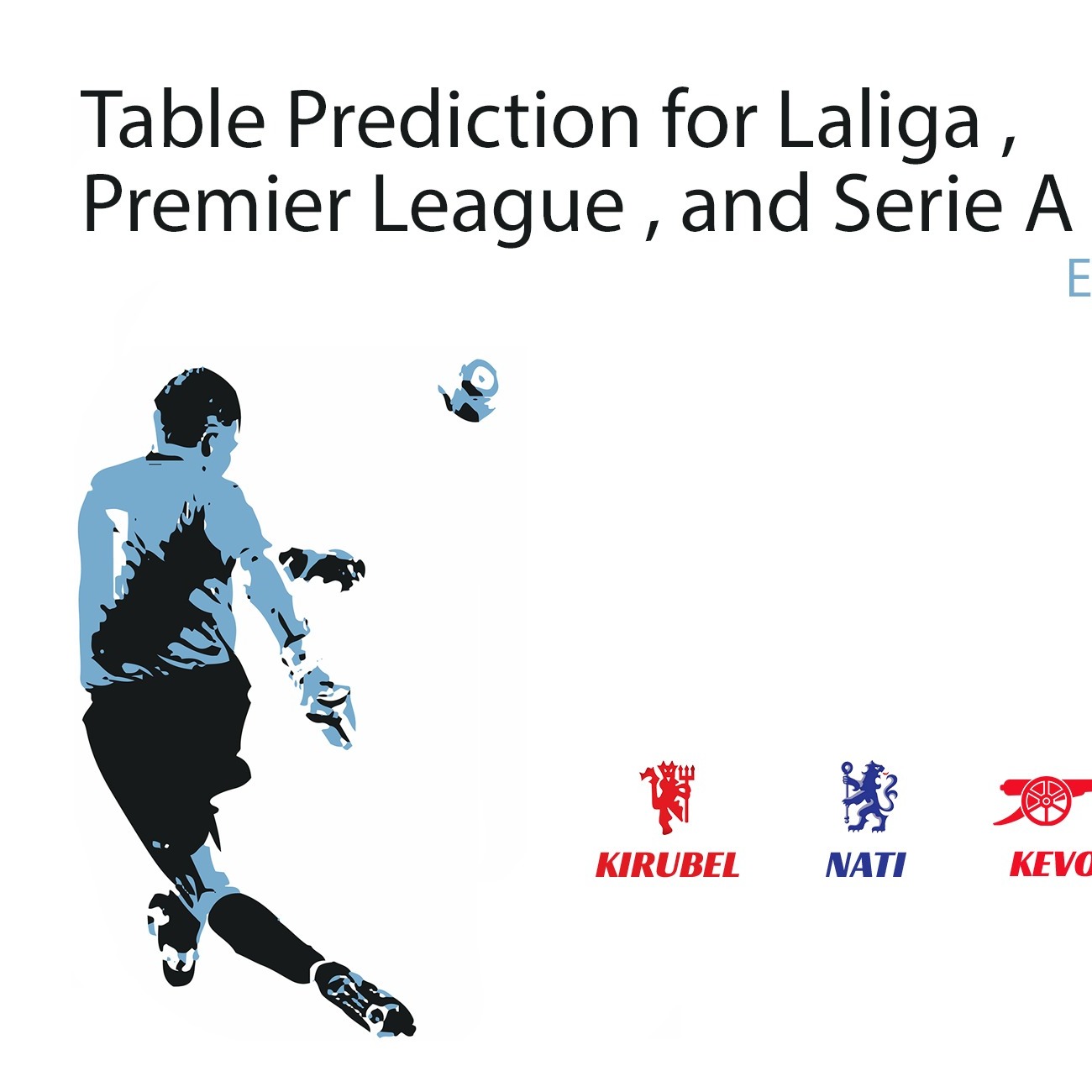 Table Prediction for Laliga , Premier League , and Serie A