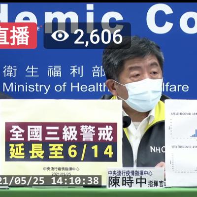陳時中部長宣佈，延長三級緊戒的英文怎麼說？