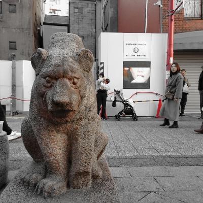 狼が月をしょって、常にゆらいでる