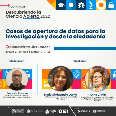 Casos de apertura de datos para la investigación y desde la ciudadanía