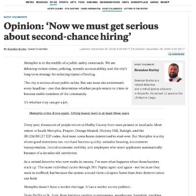 Public Safety Isn’t Just Policing — It’s Second Chance Hiring Public Safety Isn’t Just Policing — It’s Second Chance Hiring
