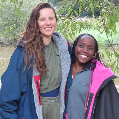 Charlotte Sawyer and Aggie Nyagari, with their swim film ‘Rave on for the Avon’