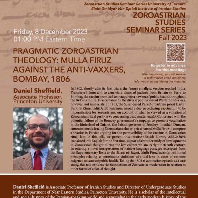 Dr. Daniel Sheffield: Pragmatic Zoroastrian Theology & Mulla Firuz against the Anti-Vaxxers, Bombay, 1806