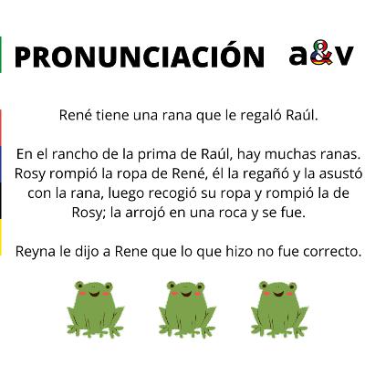 R - RANA - Ejercicio de Pronunciación R - RANA - Ejercicio de Pronunciación