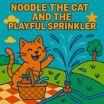 Noodle the Cat and the Playful Sprinkler