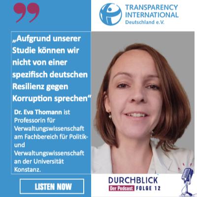 Folge 12: Prof. Dr. Eva Thomann über Korruptionsrisiken bei Maßnahmen zur Bewältigung der Coronakrise