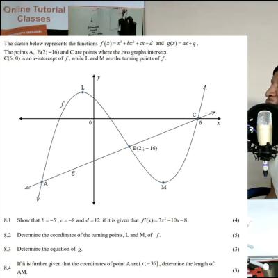 Mathematics: Analyzing a Polynomial and a Linear Function | Graph Interpretation