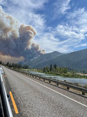 River Road East Fire destroys structures near Paradise, MT