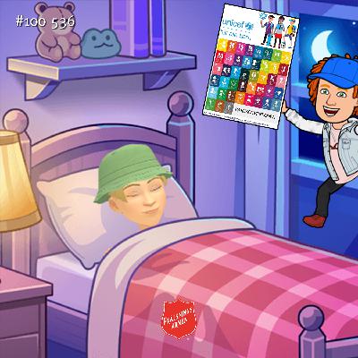 #100 536 GODNATTAVSNITT om barnkonventionens dag och rumpont med kanel