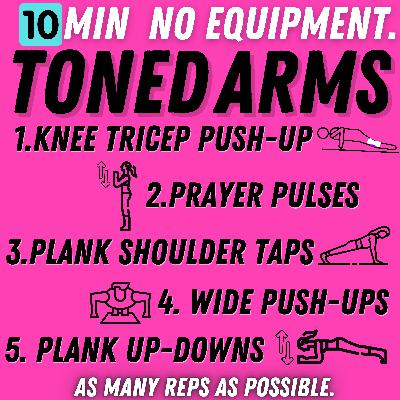 10 MIN TONED ARMS (No Equipment, Built-In Timer)