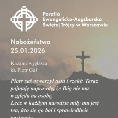 Niedziela ze Słowem, rozważanie z nabożeństwa 25 stycznia 2026