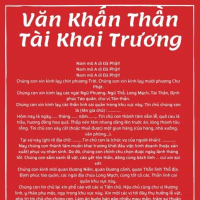 Bài văn khấn ban thờ Thần Tài ngày khai trương cửa hàng mới