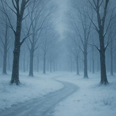Winter Wind in a Snowy Park – 2 Hours of Cold Ambience for Sleep & Focus
