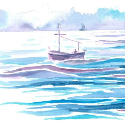 Qué comienza y da fin cuando ella mira un precipicio azul de tinta - María Baranda