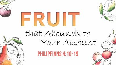 Fruit that Abounds to your Account-Johnny Esposito (Missionary) - Audio