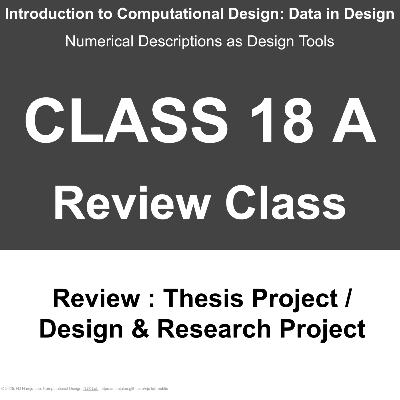 Class 18 A: 수업 요약 - Summary Session - Data in Design