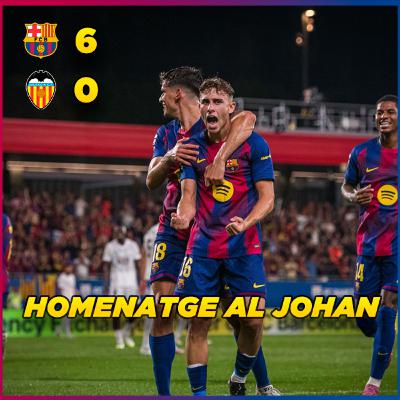 El Barça goleja al València al Johan | FC Barcelona 6 Valencia CF 0
