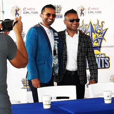 Barbados Tridents joint CEO’s Manish Patel and Kailash Pardasani ahead of CPL 2019