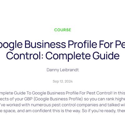 Google Business Profile For Pest Control: Complete Guide