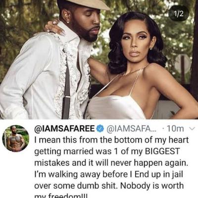 Safaree regrets marrying Erica mena Safaree regrets marrying Erica mena