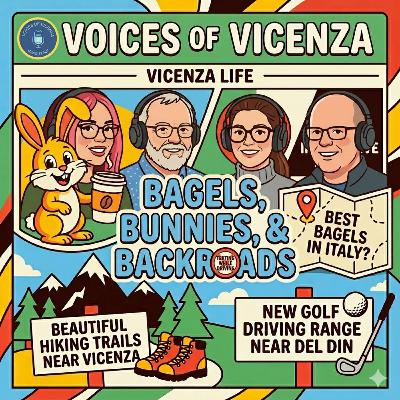 Bagels, Bunnies, and Backroads (Where to find all three here in Italy) [There's a new cafe supporting special needs. 2 great hiking trails, and a new driving range near Del Din] ep. 15 VIDEO version