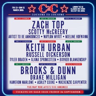 Sábado 27 de septiembre de 2025: Country To Country 2026.