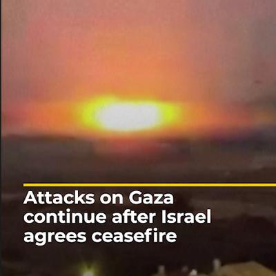 Attacks on Gaza continue after Israel agrees ceasefire | AJ #shorts