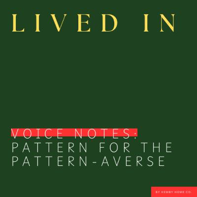 Pattern for the Pattern-Averse