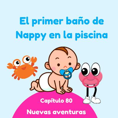 El primer baño de Nappy en la piscina