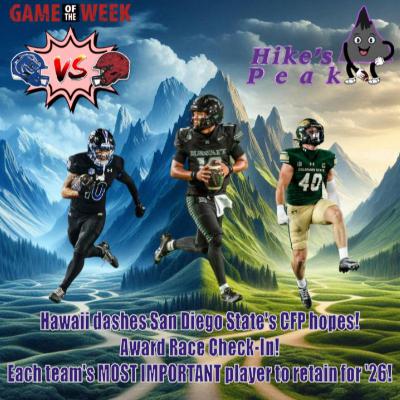 Hawaii dashes San Diego State's CFP hopes! Award Race Check-In! Each team's MOST IMPORTANT player to retain for '26! Boise State @ San Diego State Preview/Prediction!