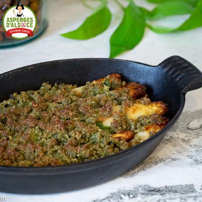 A table avec Leïla Martin - Asperges rôties et streusel d'ail des ours