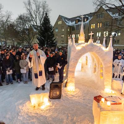 The St. Olaf Ice Chapel Mass at Notre Dame, with Fr. Pete McCormick, CSC The St. Olaf Ice Chapel Mass at Notre Dame, with Fr. Pete McCormick, CSC