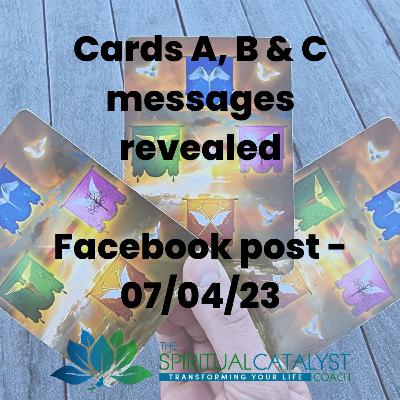 Card A, B and C messages (Facebook post - 07/04/23)