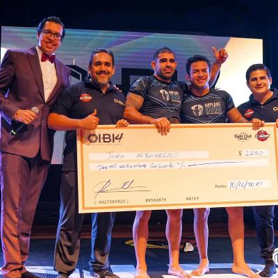 Juan Albarello, ganador del combat Jiu Jitsu del IBI4