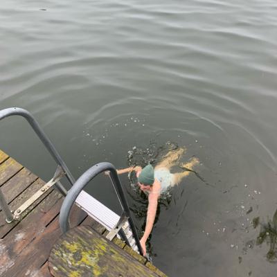 Louise my Swedish swim buddy