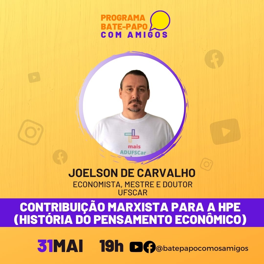 Bate-Papo com Amigos - 31-05-2021, 19H - Joelson de Carvalho Bate-Papo com Amigos - 31-05-2021, 19H - Joelson de Carvalho