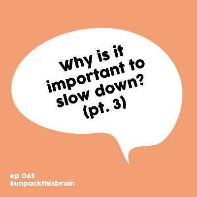 Why is it important to slow down? (Season 6 premiere pt. 3) | Ep. 65