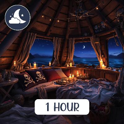 Pirate Ship Ambience: 1 Hour in Captain's Cabin, Tropical Island Port, and Bird Life Sounds for Relaxation