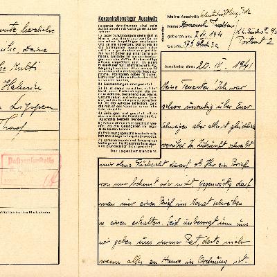 "O Auschwitz" (odc. 50): Oficjalna korespondencja więźniów obozu Auschwitz