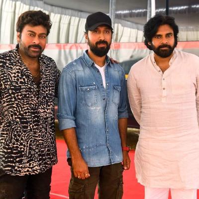 చిరంజీవి 'వాల్తేర్ వీరయ్య' సెట్ లో 
బాస్ పార్టీ సాంగ్ చూసిన పవన్ కళ్యాణ్!