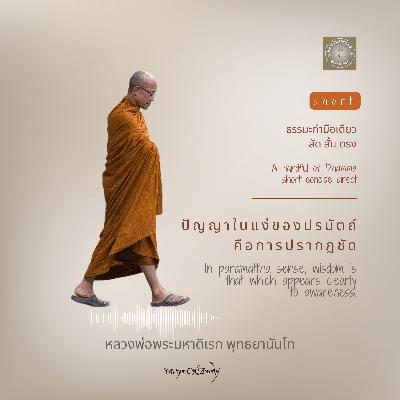 ปัญญาในแง่ของปรมัตถ์คือการปรากฏชัด In paramattha sense, wisdom is that which appears clearly to awareness. ปัญญาในแง่ของปรมัตถ์คือการปรากฏชัด In paramattha sense, wisdom is that which appears clearly to awareness.