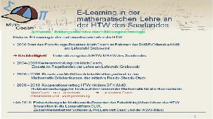 E-Learning in der mathematischen Lehre an der HTW des Saarlandes