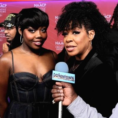 Tichina Arnold and her daughter Alijah Kai interview at the 56th NAACP Image Awards Creative Honors