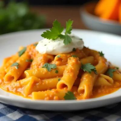 Pasta met gegrilde Hokkaido pompoen en burrata crème. Kijk voor al onze recepten op podjekoken.nl