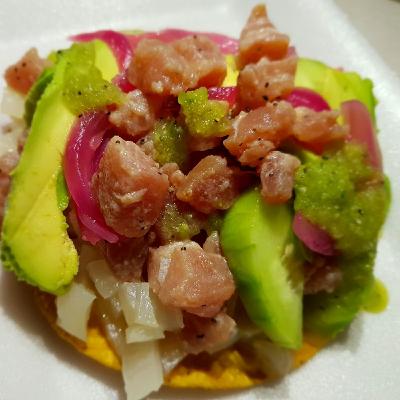 009 - Tostada de aguachile ahumado