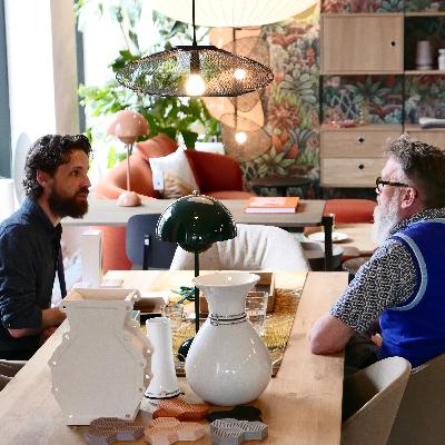 Arjan in gesprek met Vij5 ambassadeur Henk Jan Borst (Nieuwe Oost)
