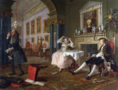 Marriage a la Mode II, The Tete a Tete by William Hogarth