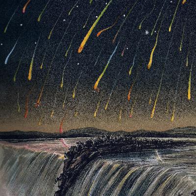 Berühmter Meteorstrom - Leoniden-Sternschnuppen am frühen Morgen